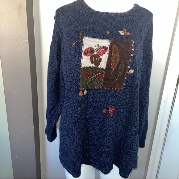Women’s Navy blue fall sweater size 1X - Picture 14 of 16